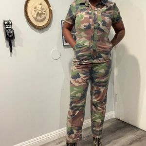 BDG Multicolor Camouflage Jumpsuit